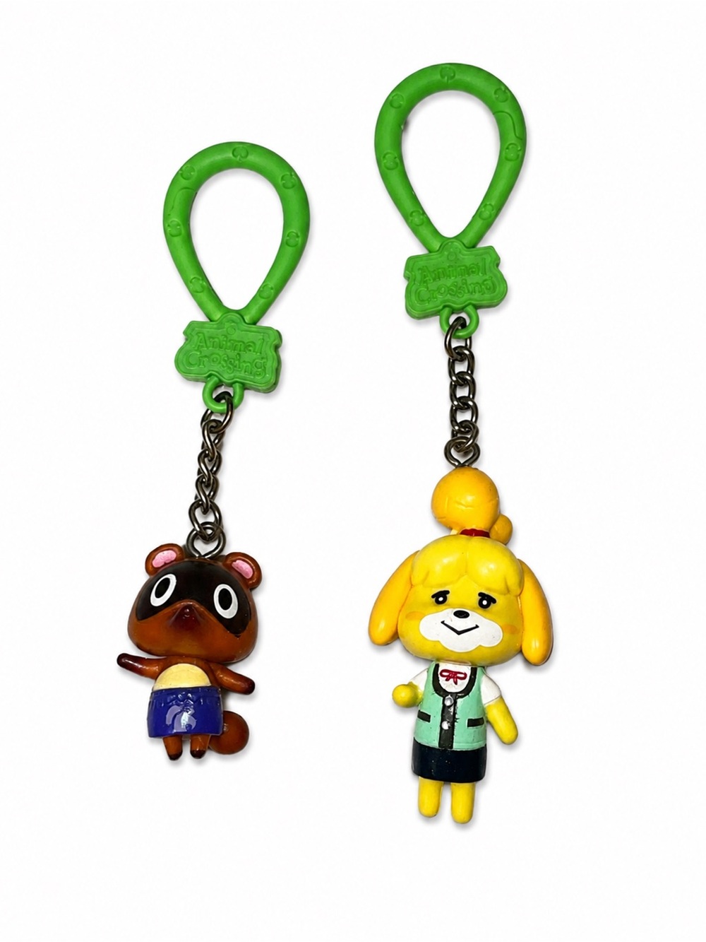 Animal Crossing Tom Nook & Isabelle Mini Clip Keychain Charm Lot Nintendo